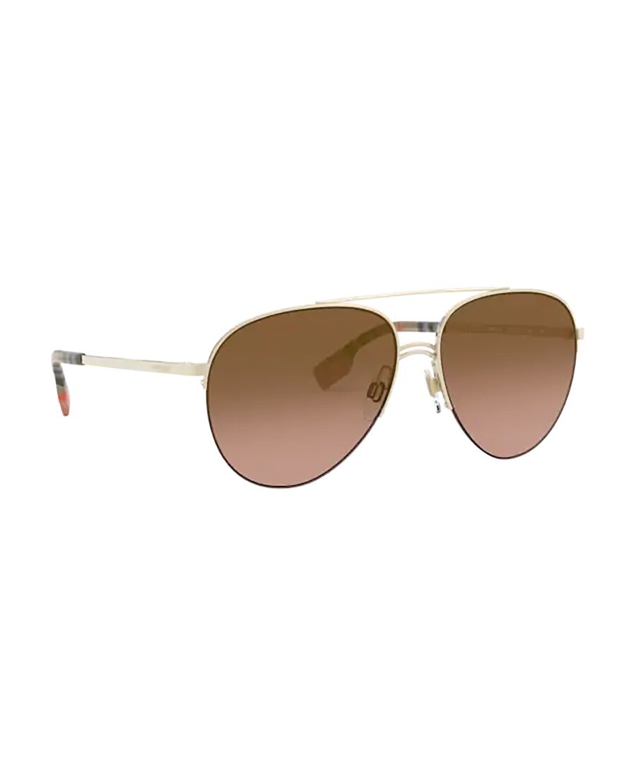 Burberry Eyewear Aviator Frame Sunglasses In Brown