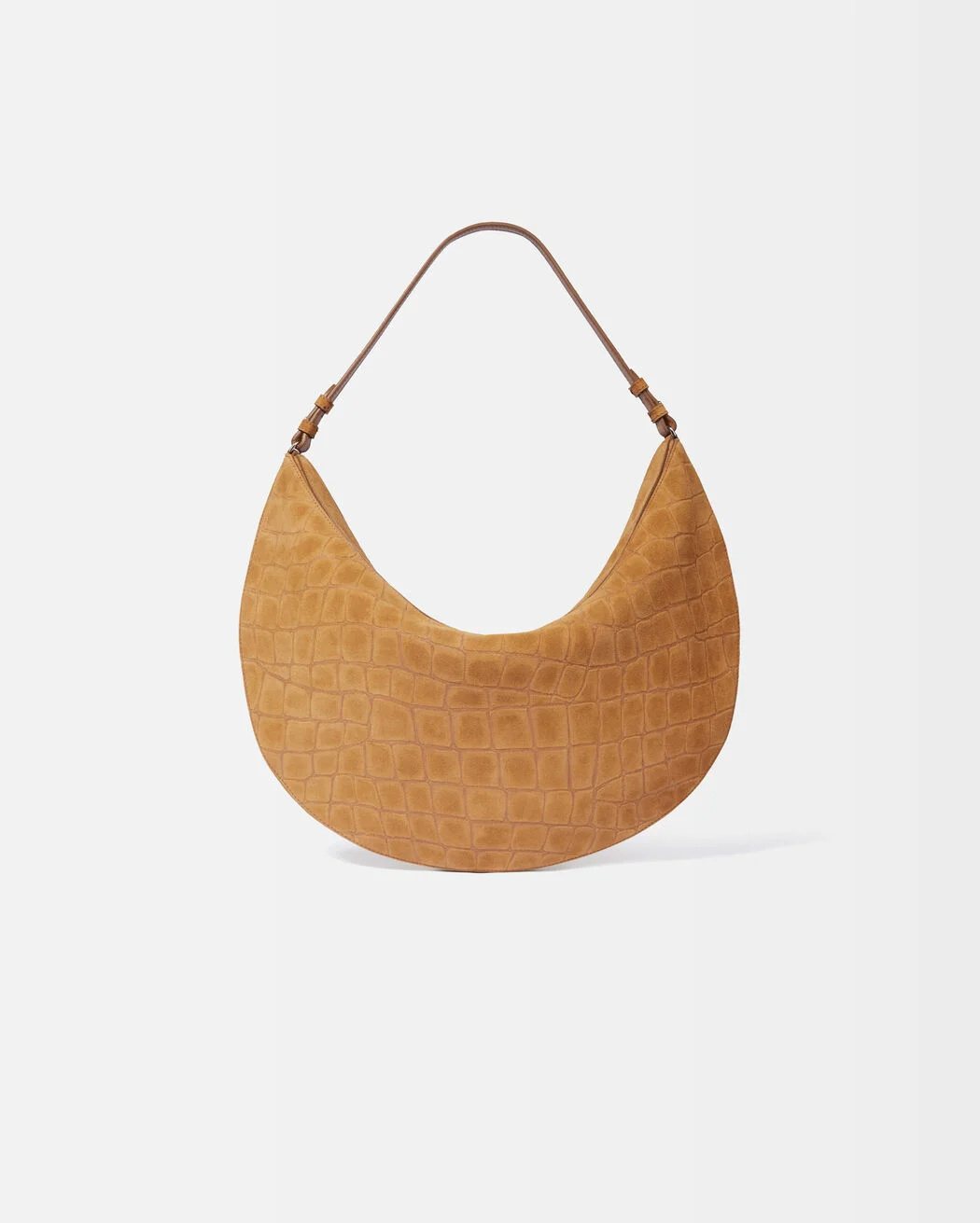 Jacquemus Womens Camel The Ovalo Suede Shoulder Bag In Brown
