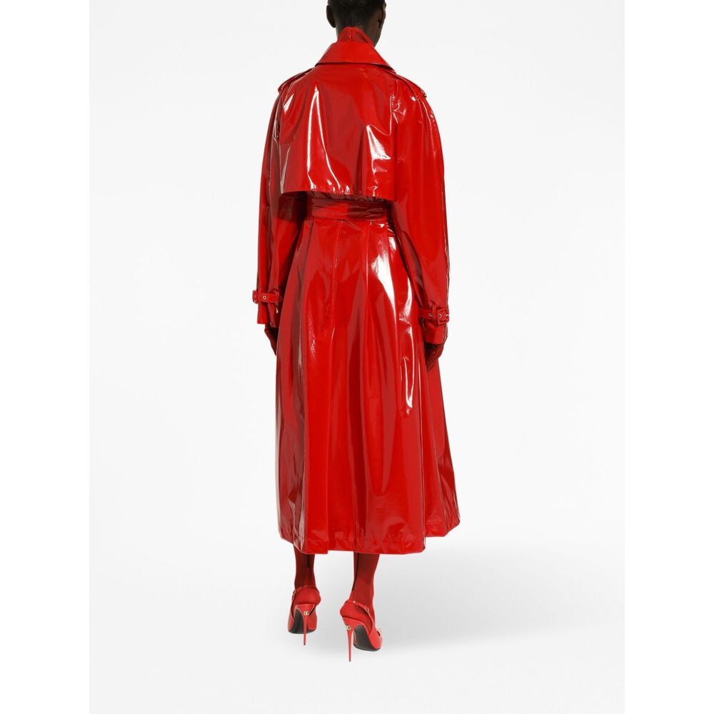 Dolce & Gabbana Dolce  Gabbana Regular Fit Trench Coat In Red
