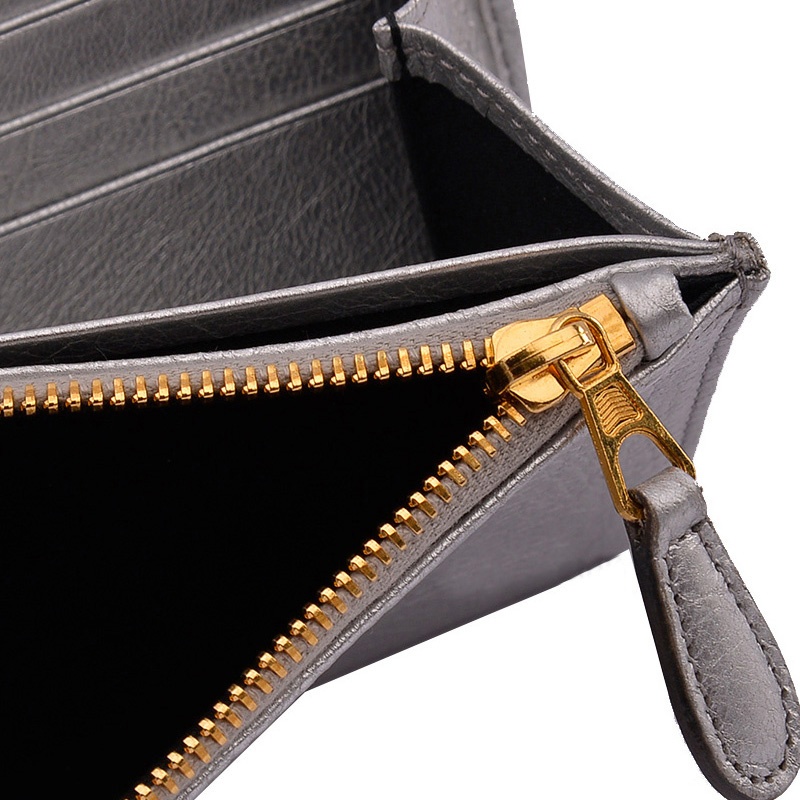 Balenciaga Zipper Wallet In Gray