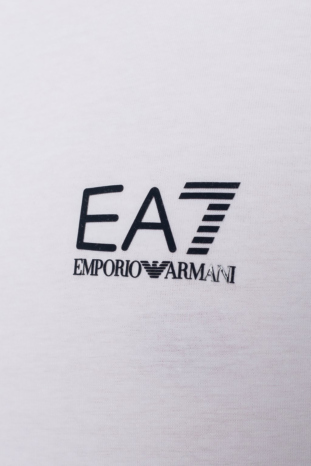 Ea7 Branded Sweatshirt In White