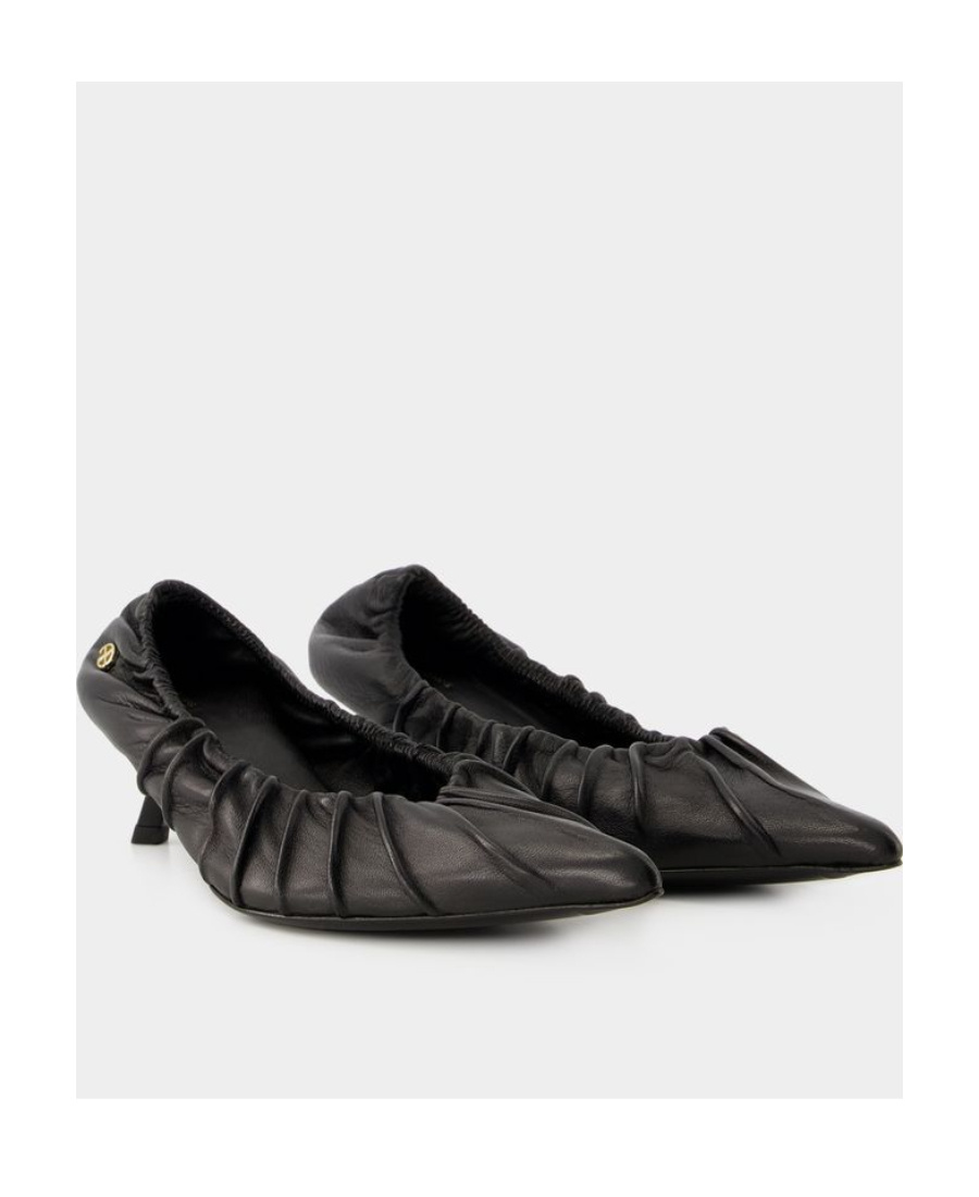 Shop Anine Bing Nadine 50mm Leather Pumps In Black