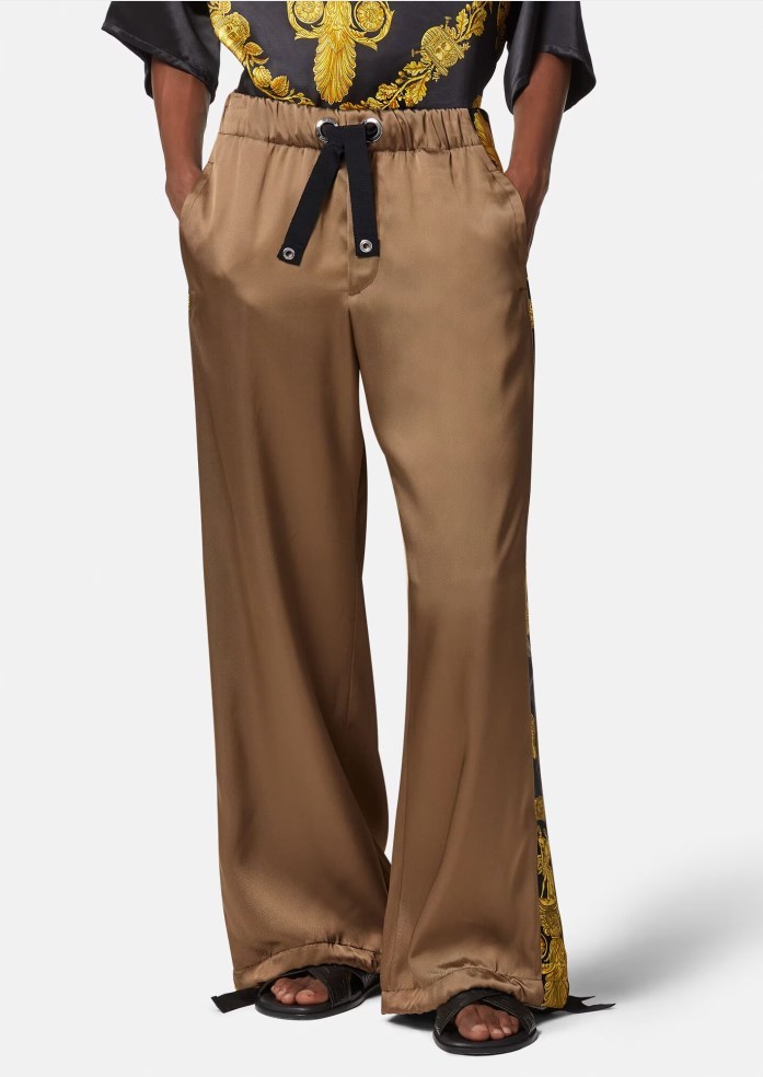 VERSACE VERSACE BAROQUE PRINTED DRAWSTRING PANTS