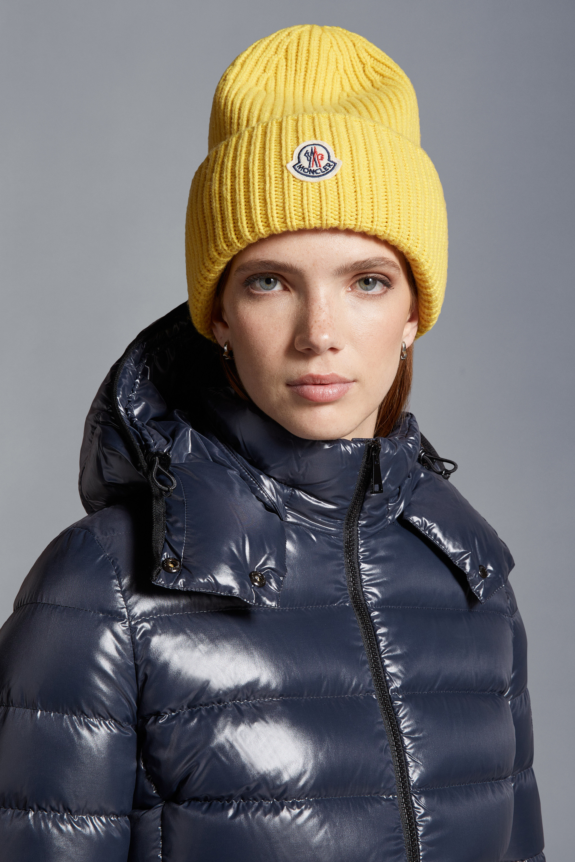Moncler Wool  Cashmere Beanie In Brown