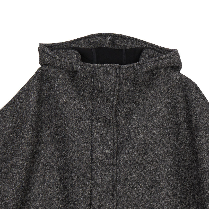 Max Mara Hooded Coat In Gray