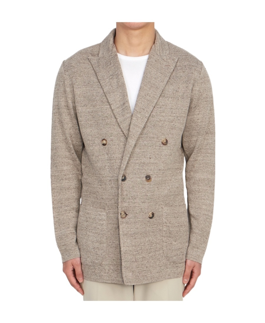 Lardini Long-sleeved Sweater In Nude