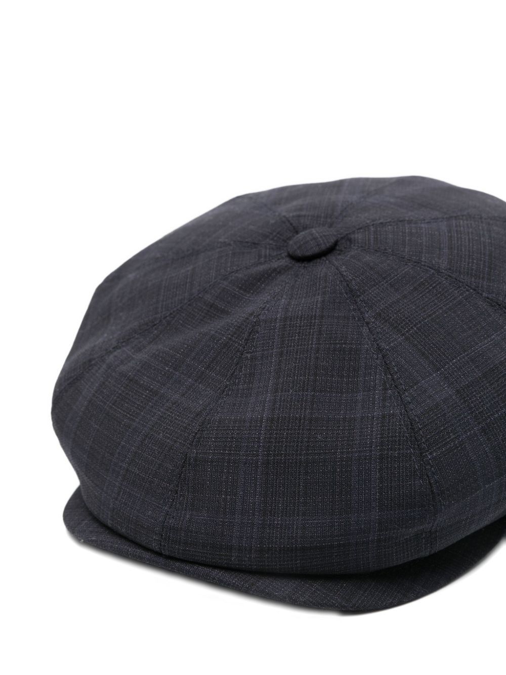 Borsalino Wool Cap With Flat Crown And Short Brim In Blue