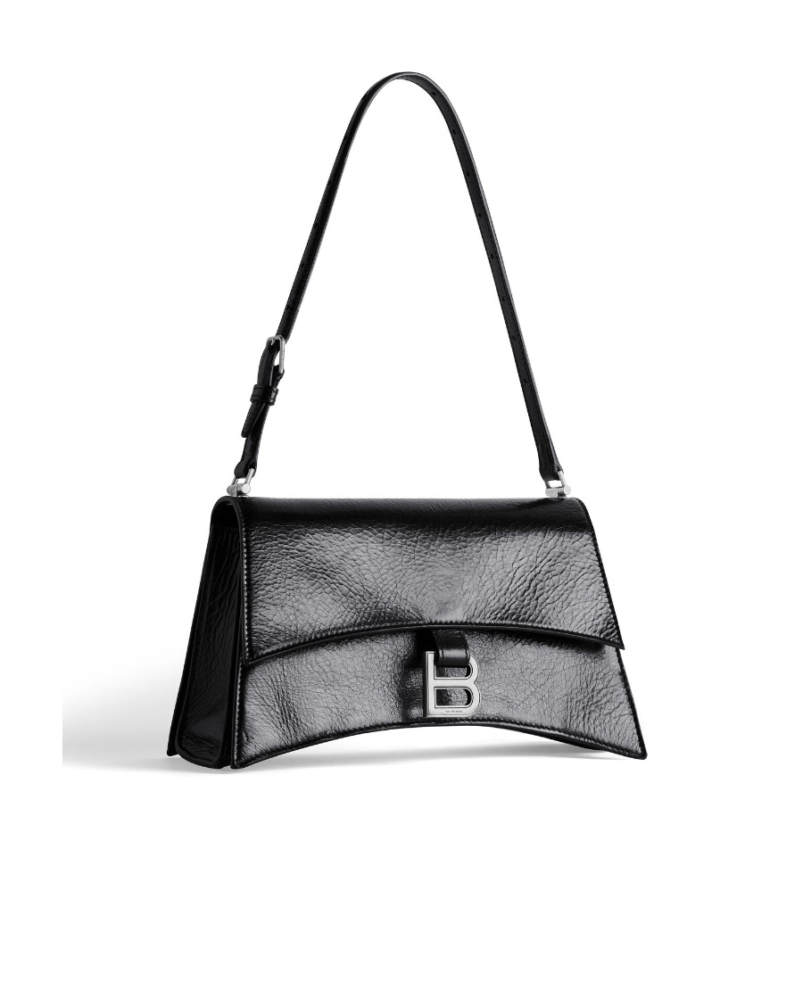 Balenciaga Small Crush Sling Shoulder Bag In Black