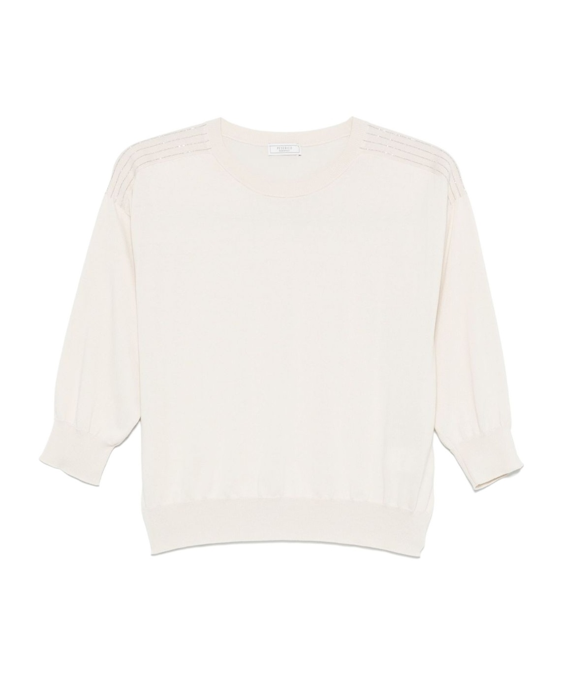 Shop Peserico Short-sleeved Sweater In White