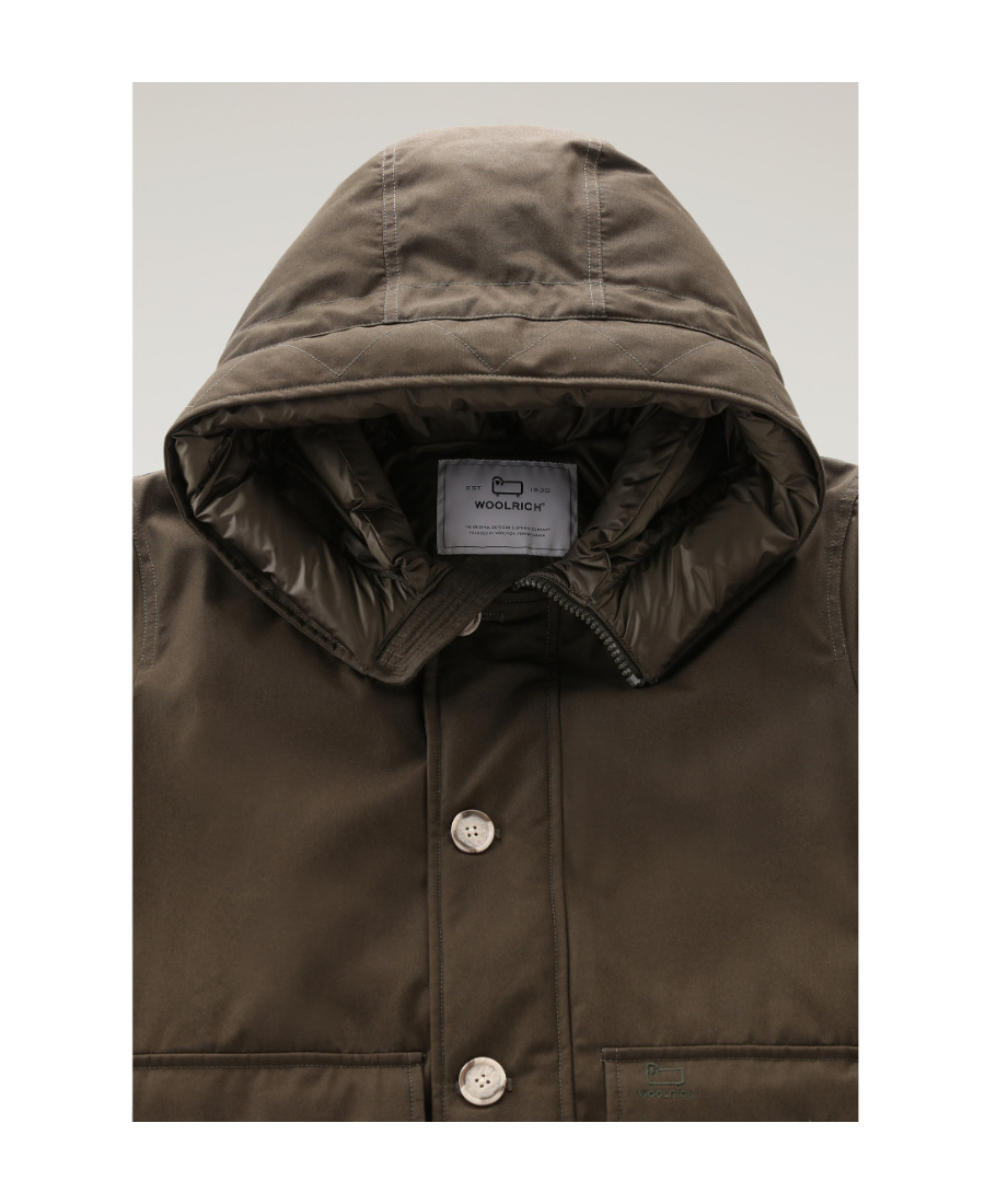 Woolrich Hooded Down Jacket In Black