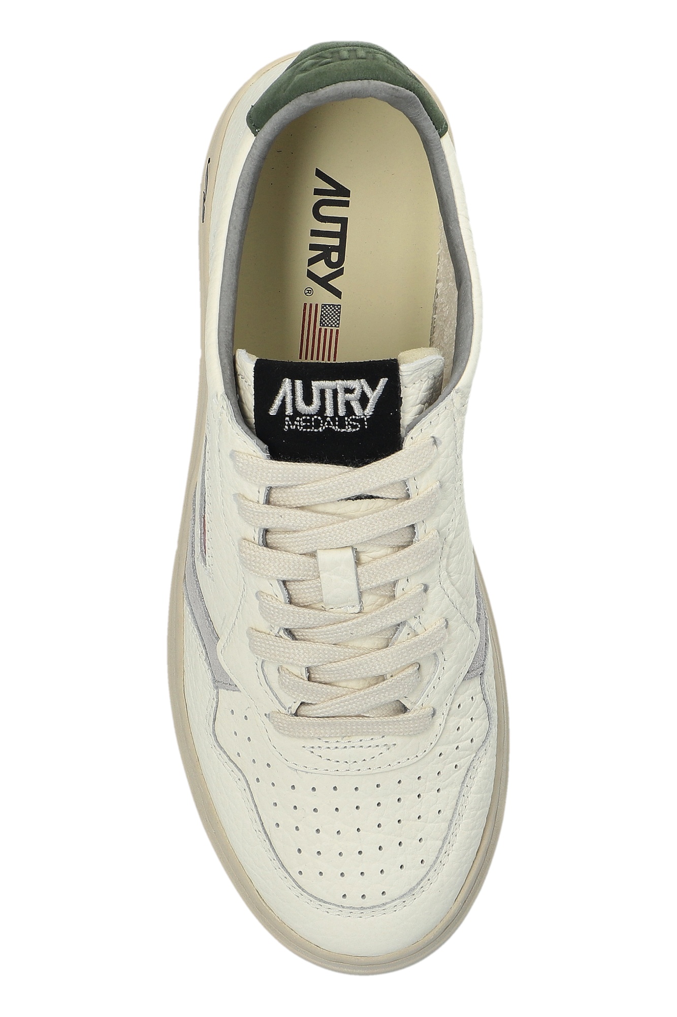 Autry Round Toe Low-top Casual Shoes In White