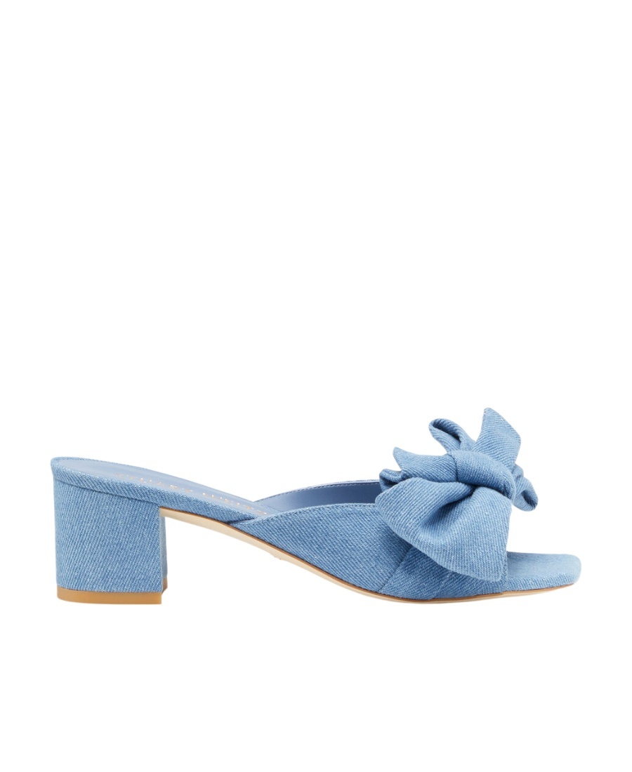 Stuart Weitzman Logo High-heeled Sandals In Blue