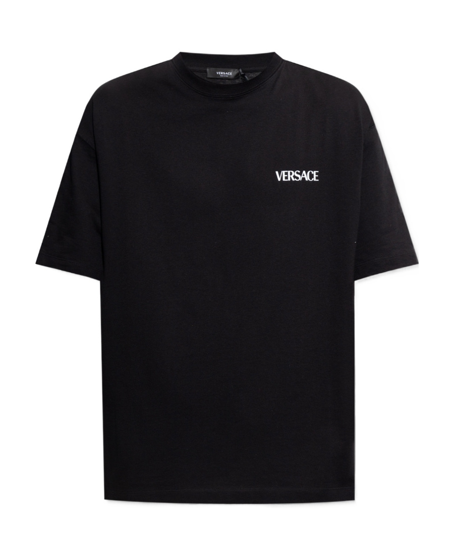 Versace Graphic-print T-shirt In Black