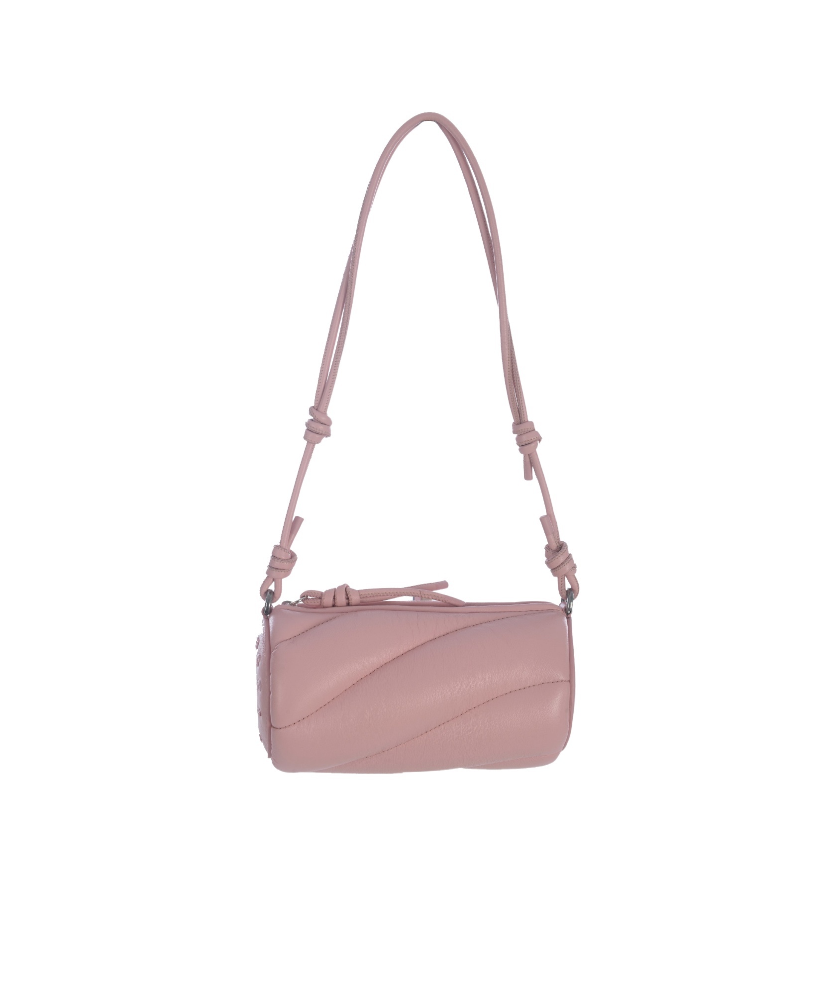 Fiorucci Cylindrical Quilted Micro Mella Bag In Pink