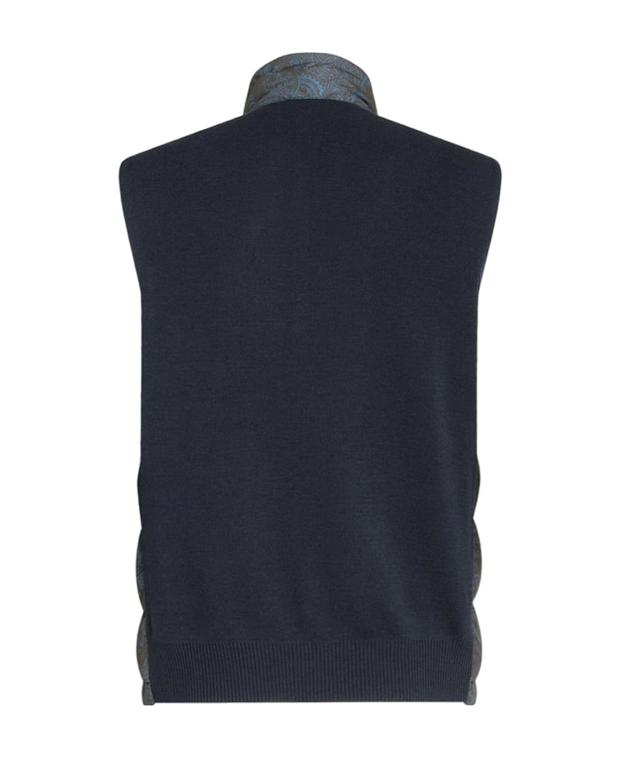 Etro Sleeveless Jacket With Wool Blend Insert In Black