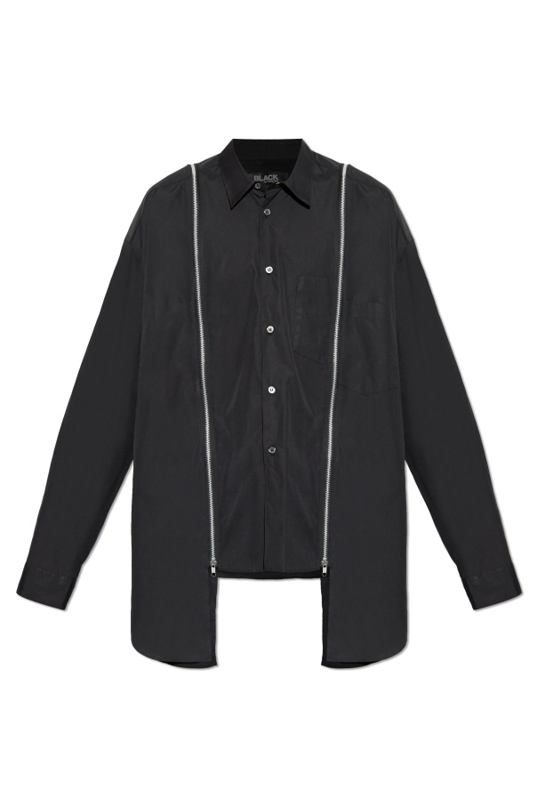 Comme Des Garçons Long-sleeved Shirt In Black