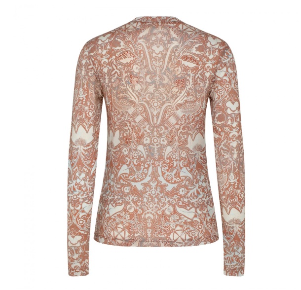Ulla Johnson Long-sleeved Printed T-shirt In Brown
