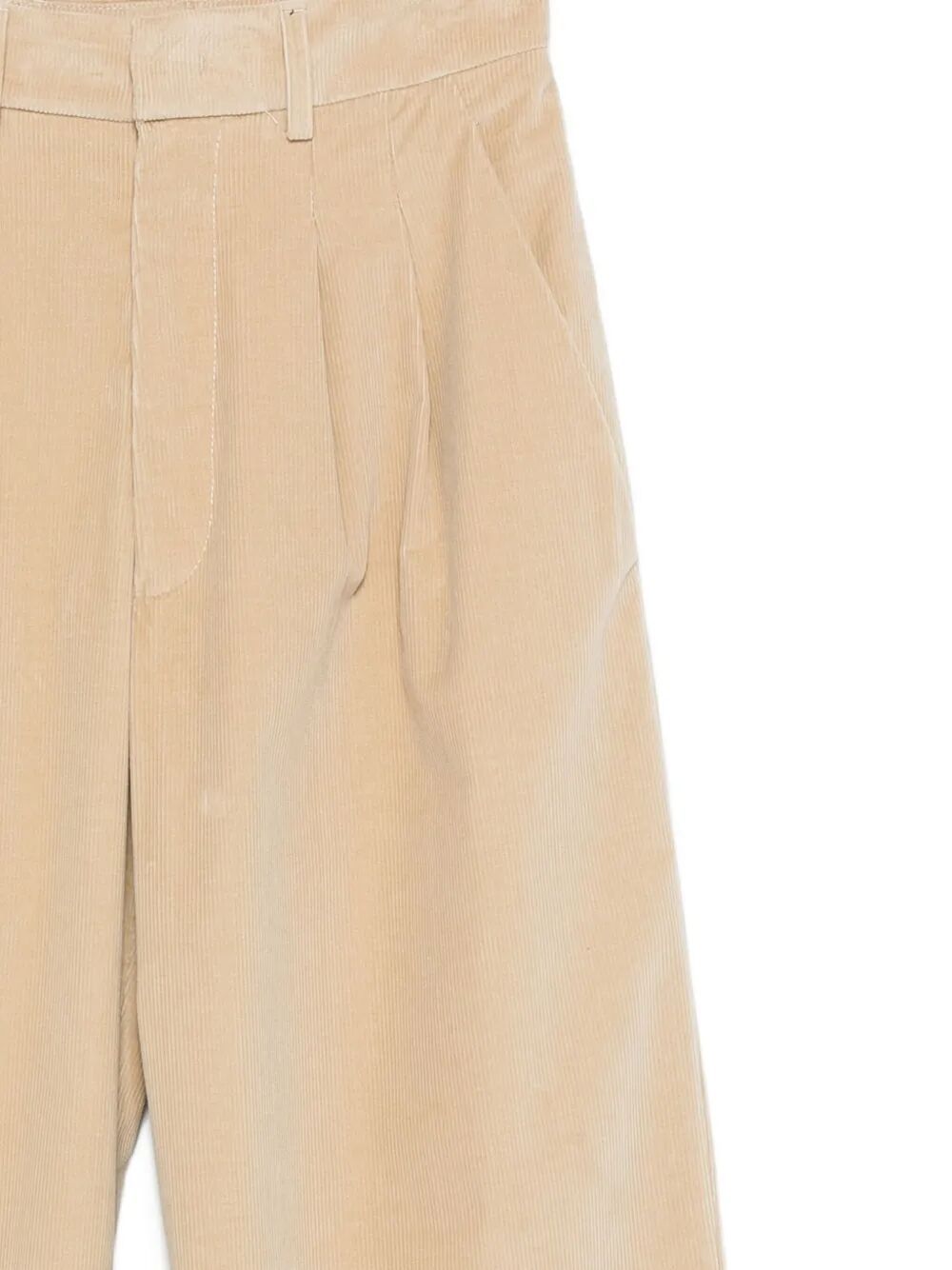 Dondup Pleated Corduroy Trousers In Brown