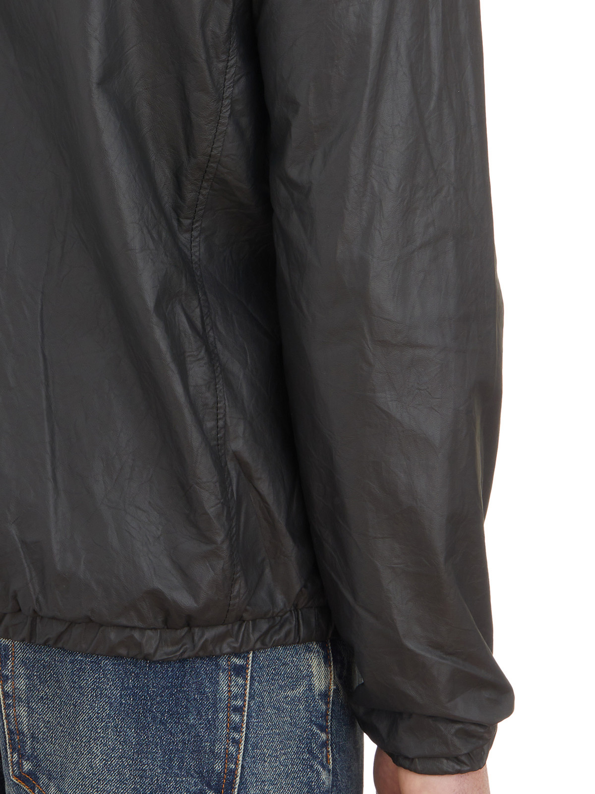 Giorgio Brato Giacca In Pelle Con Cappuccio In Black