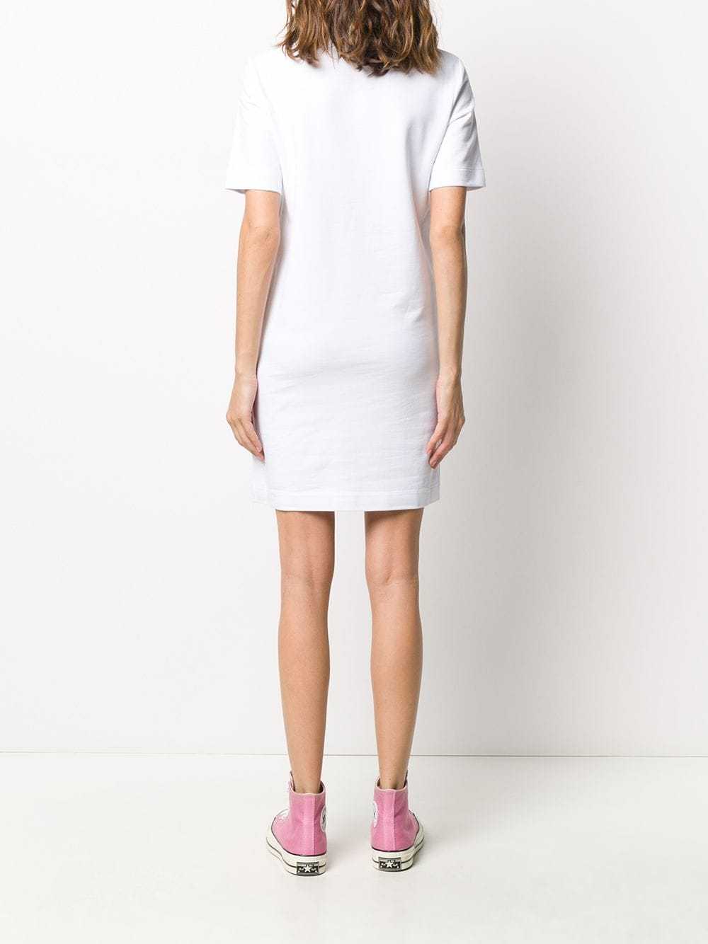 Moschino Logo Detail T-shirt Dress In White