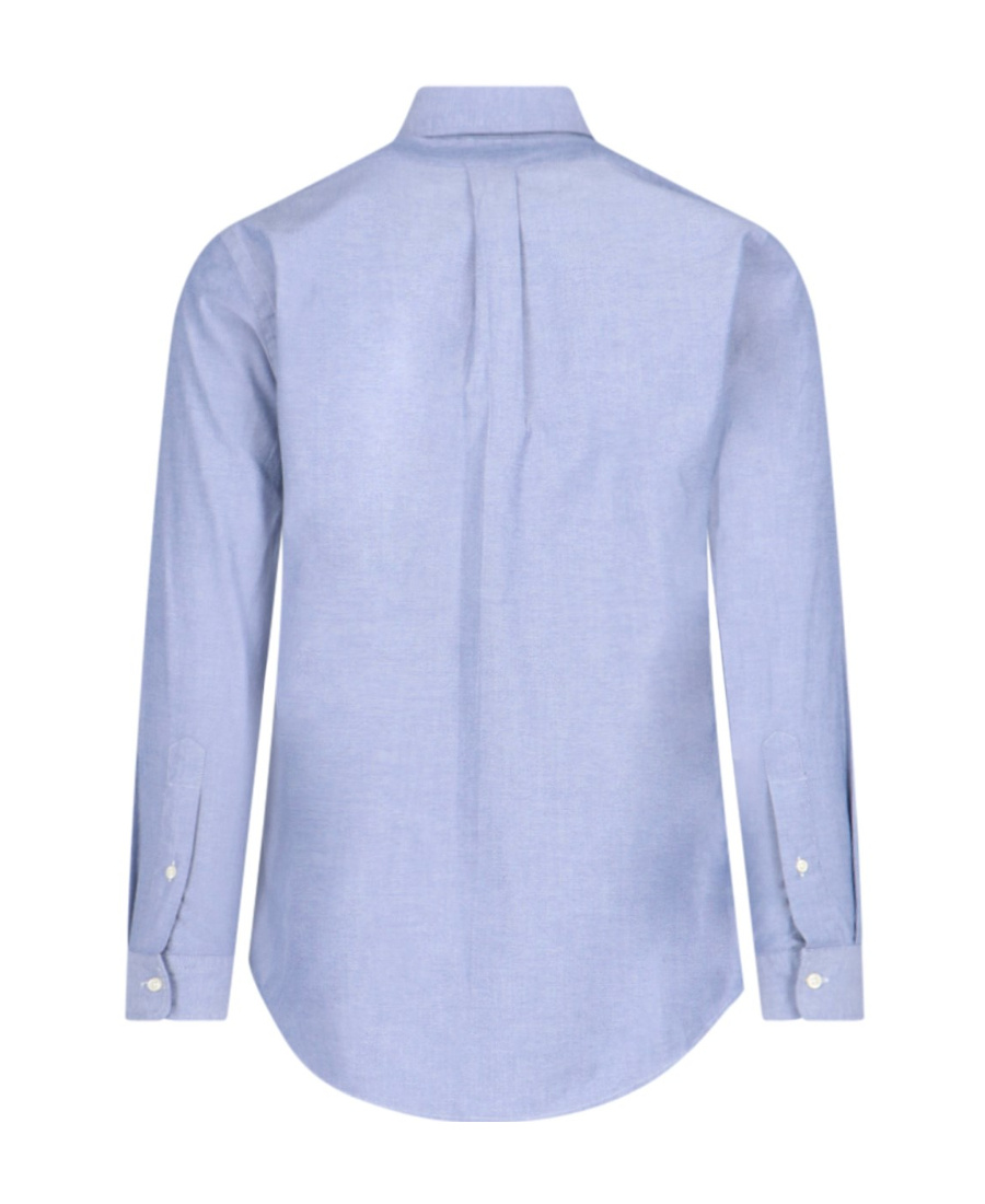 Polo Ralph Lauren Custom Fit Cotton Stretch Shirt In Blue