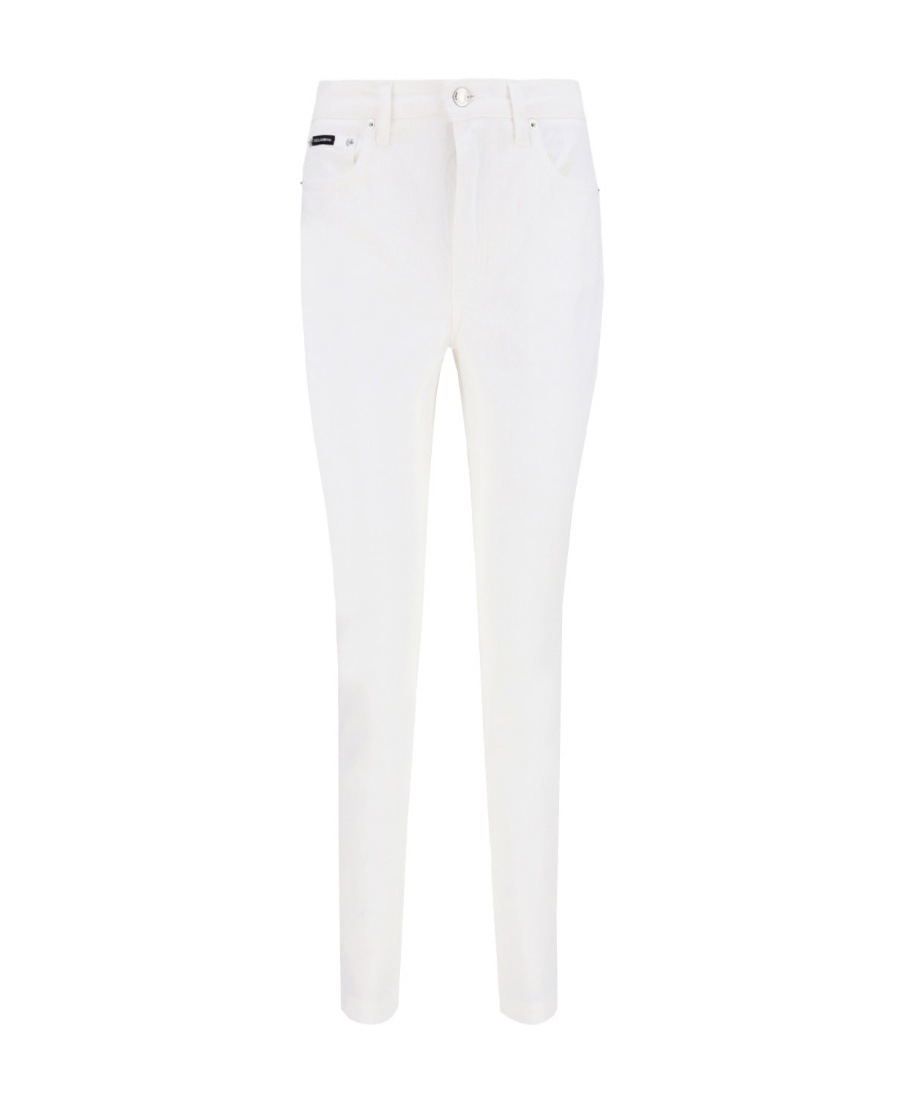 Dolce & Gabbana Low-rise Skinny Trousers In White