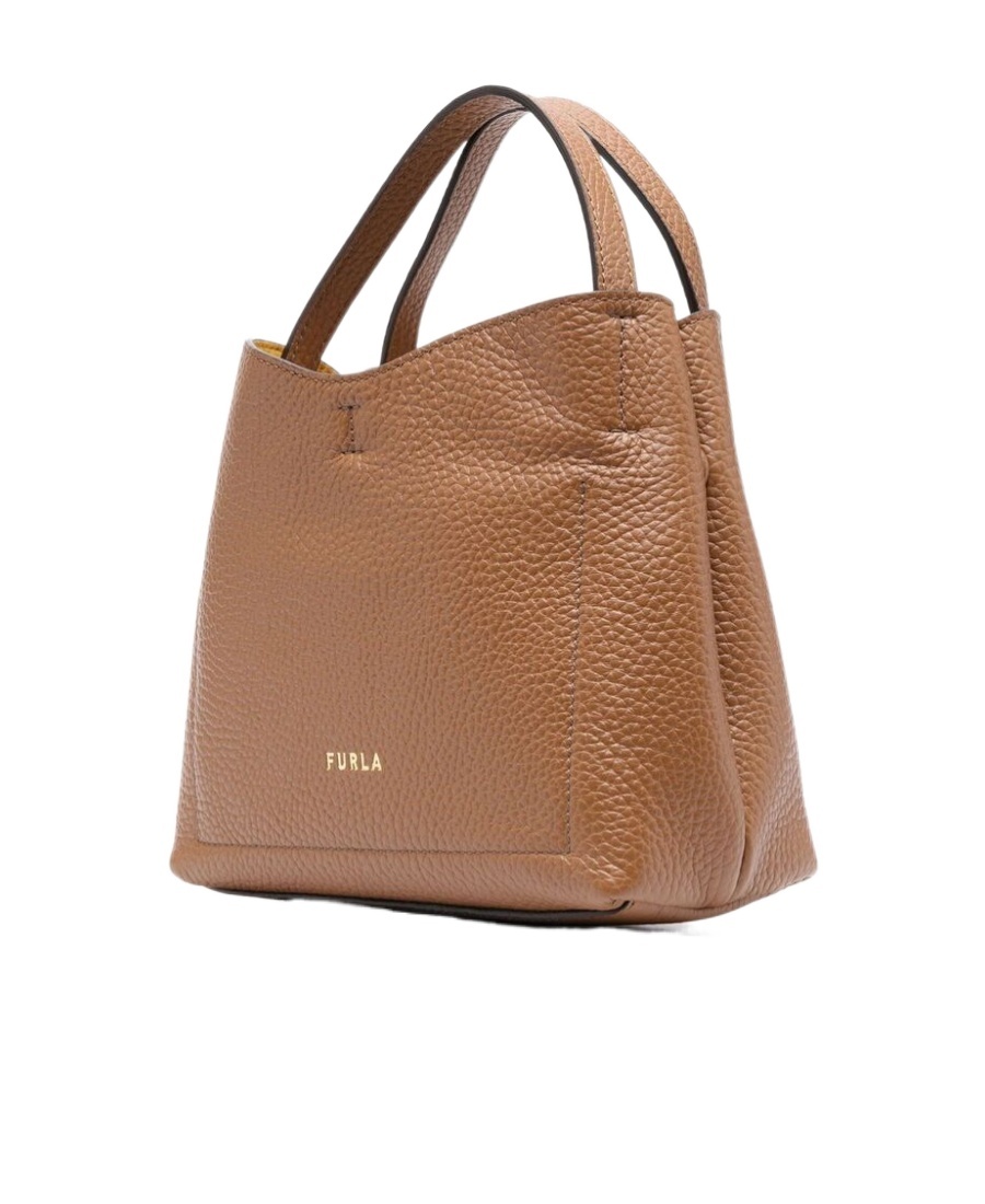Furla Logo Top-handle Bucket Bag In Brown