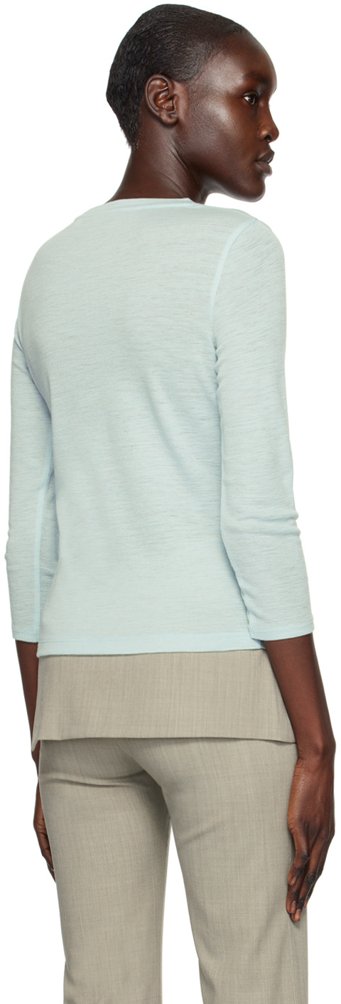 VINCE ROUND-NECKED LONG-SLEEVED WOOL SWEATER