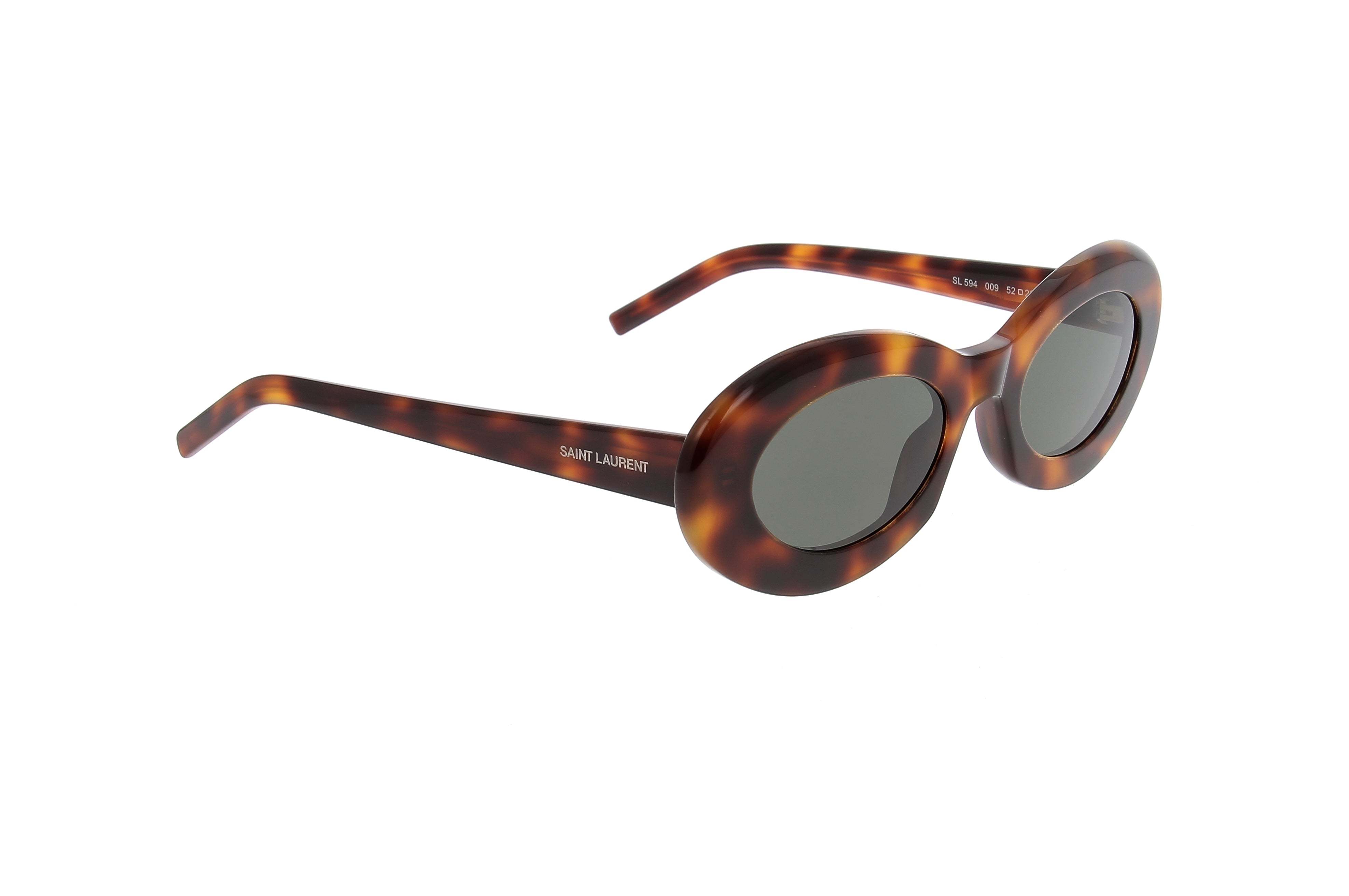 Saint Laurent Eyewear Oval Frame Sunglasses In Gray