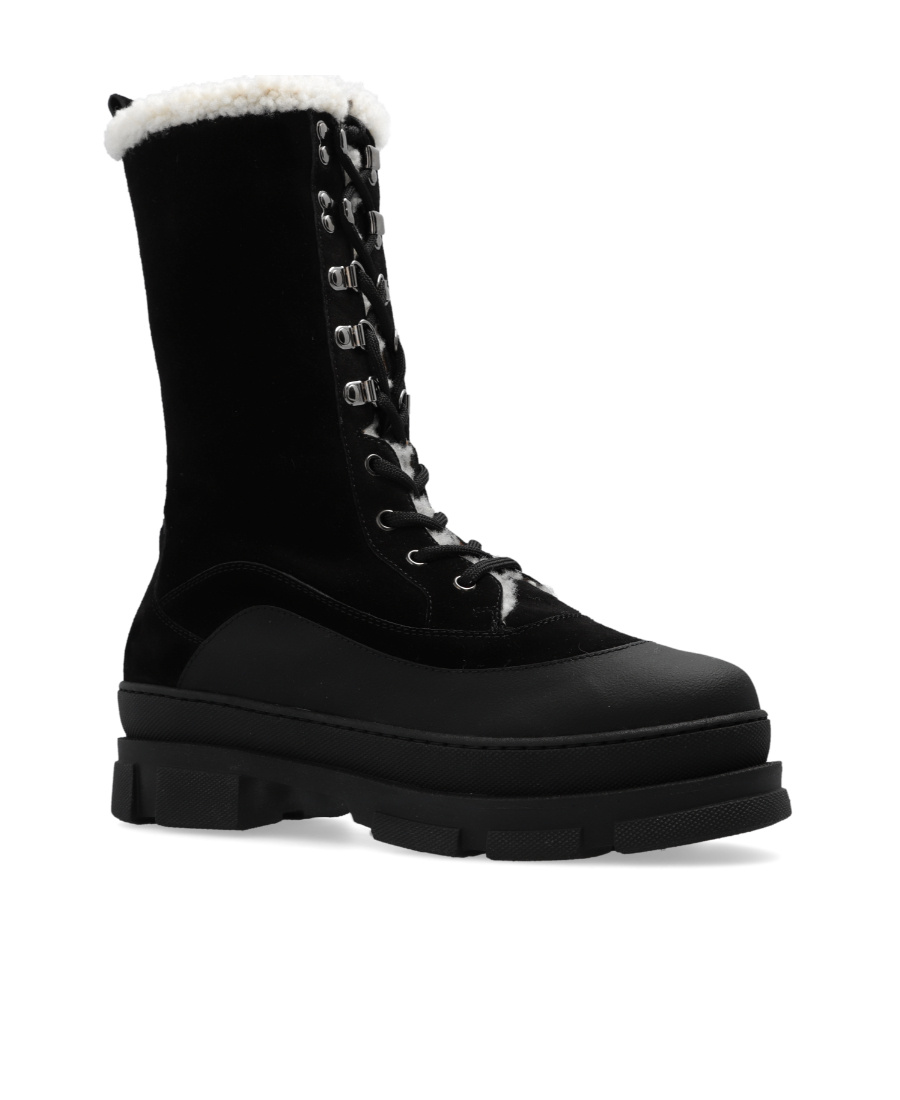 Jimmy Choo Aldea Lace-up Suede Boots In Black