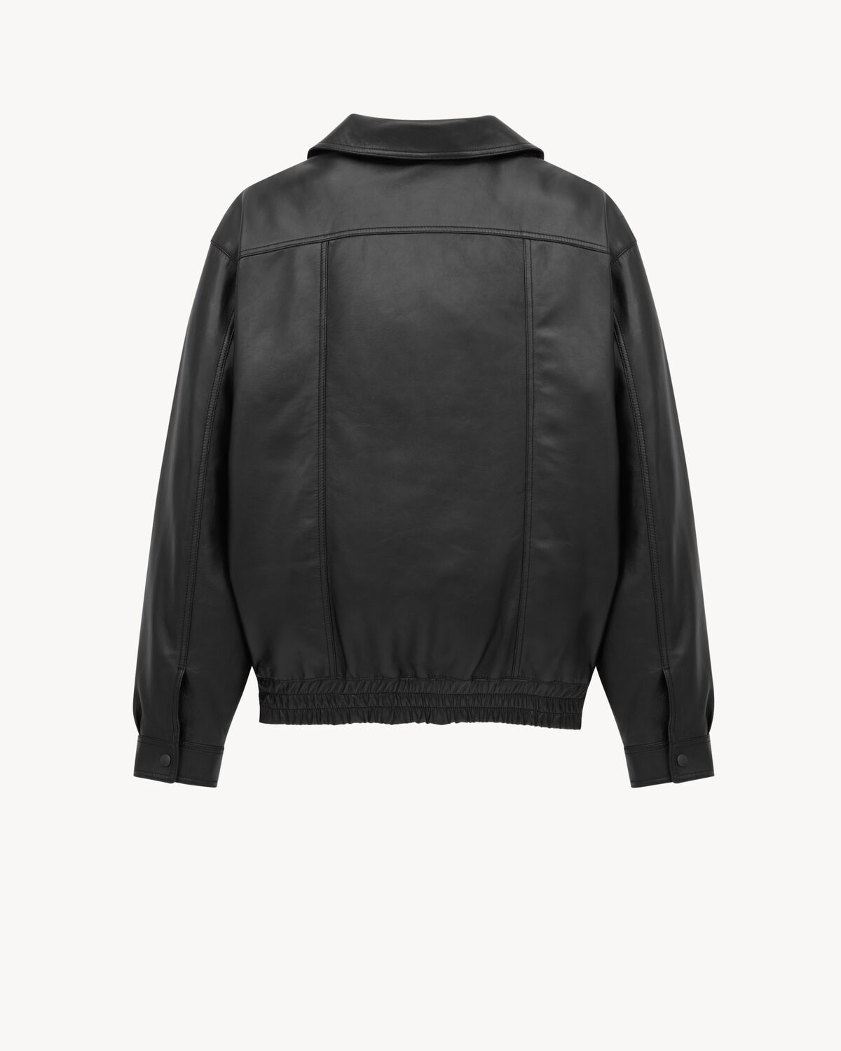 Saint Laurent Bomber Jacket In Lambskin In Black