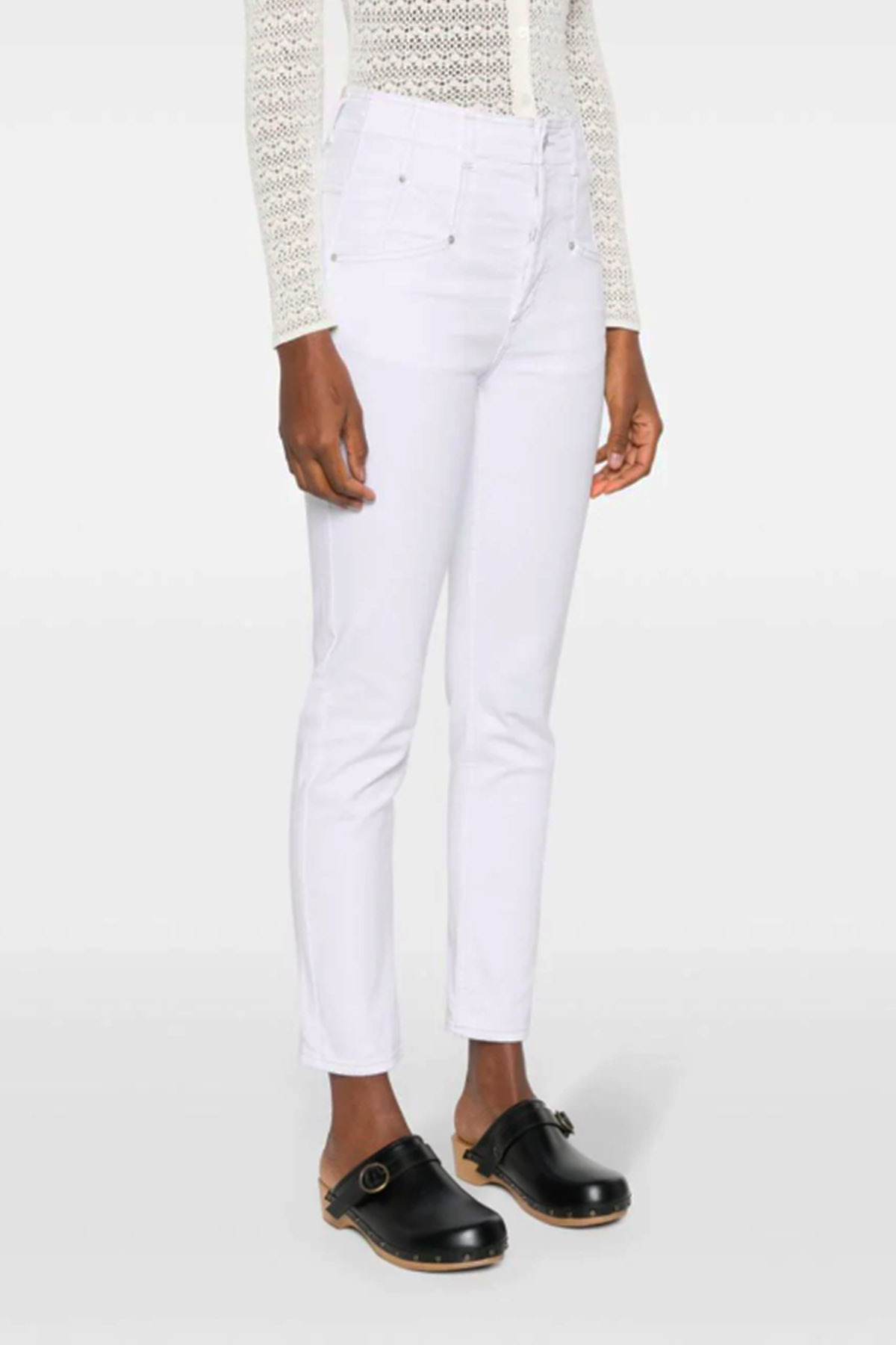 ISABEL MARANT LOGO LOGO DENIM TROUSERS