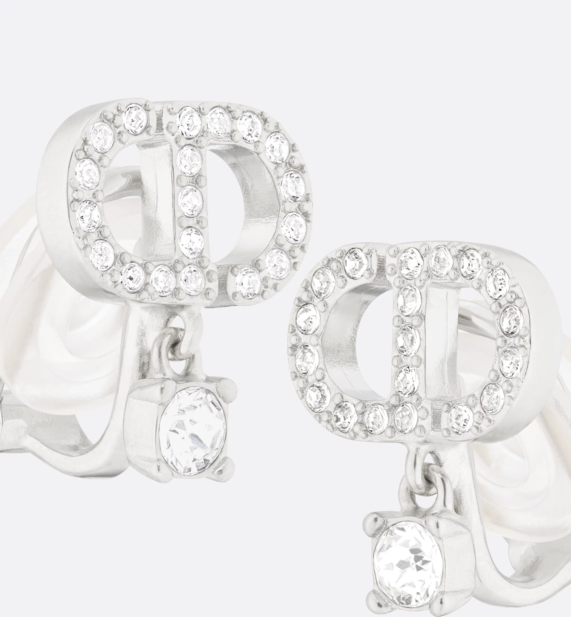Dior Petit Cd Clip-on Earrings In Burgundy