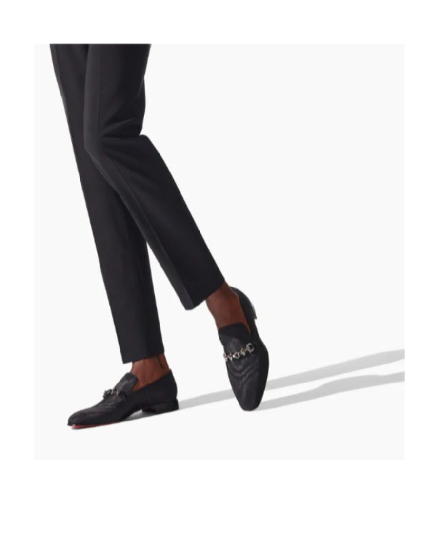 Christian Louboutin Equiswing Almond-toe Loafers In Black
