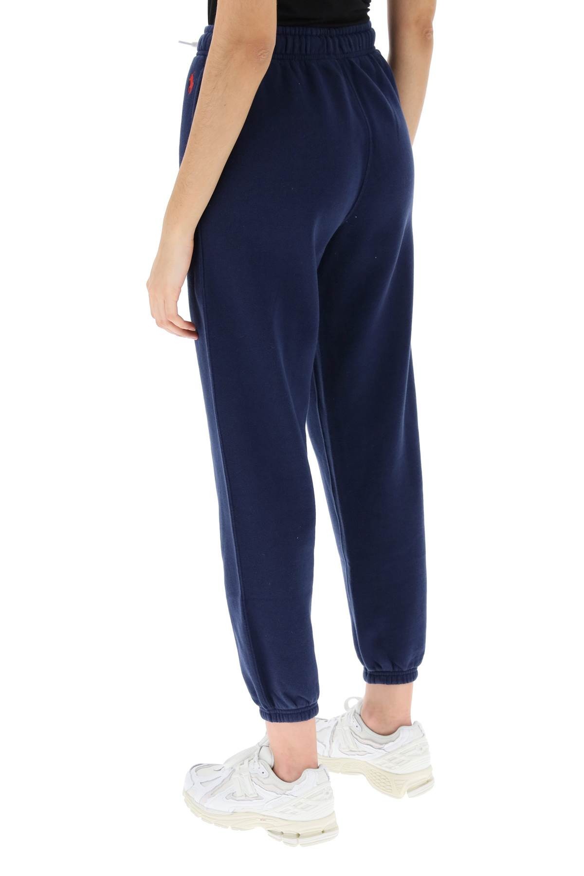 Shop Polo Ralph Lauren Embroidered-polo Pony Track Pants In Blue