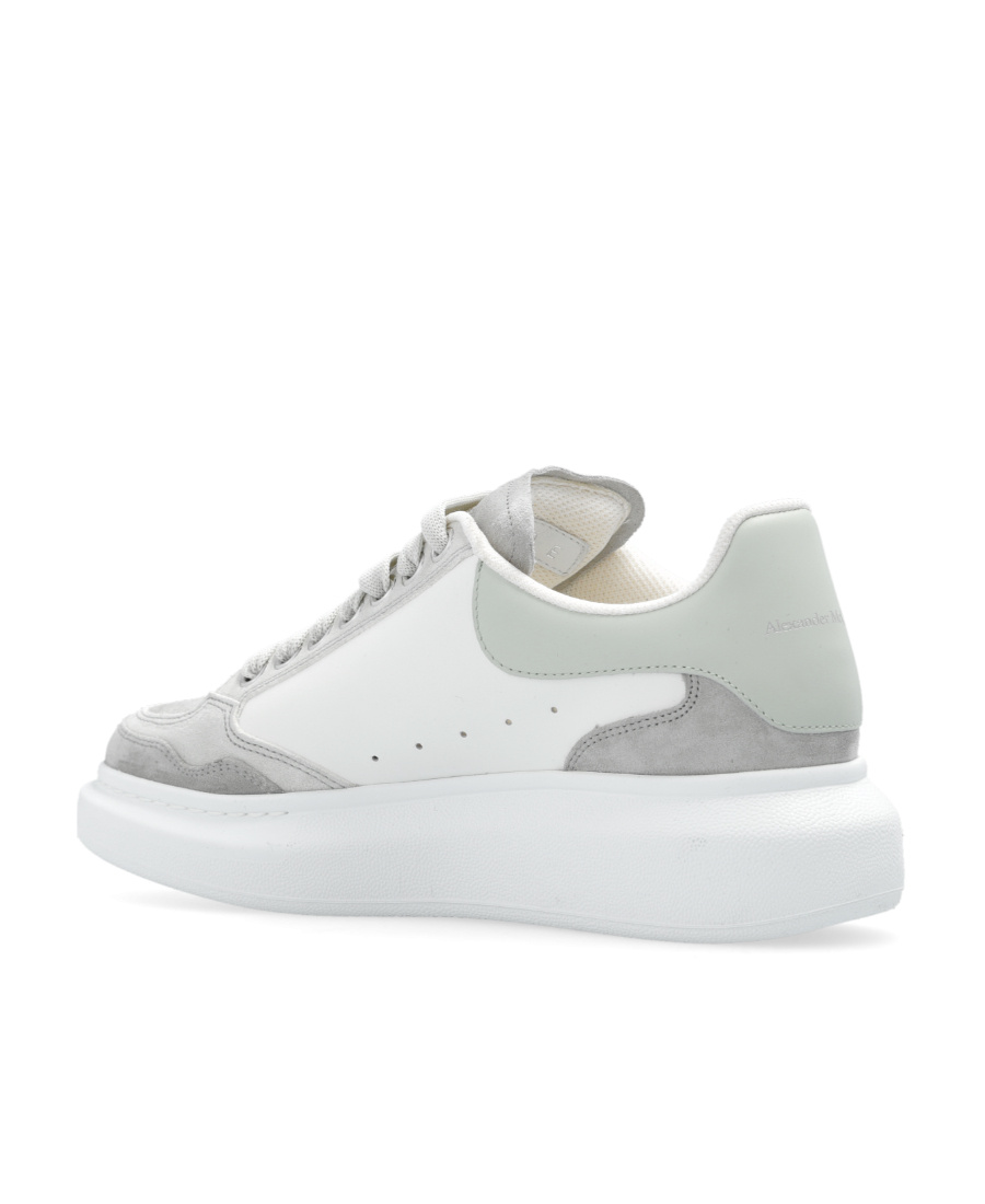 Alexander Mcqueen Larry Panelled Leather Sneakers In White