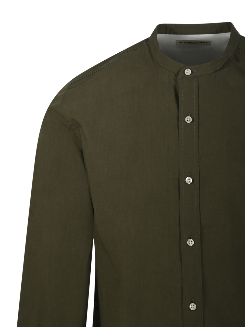 Shop Officine Generale Organic Cotton Shirt In Green