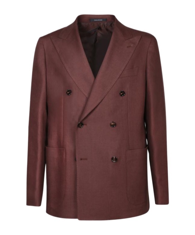 TAGLIATORE DOUBLE-BREASTED LINEN BLAZER