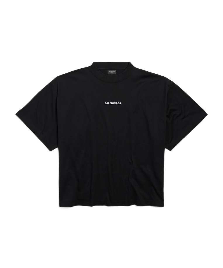 Balenciaga Medium Fit Embellished Jersey T-shirt In Black
