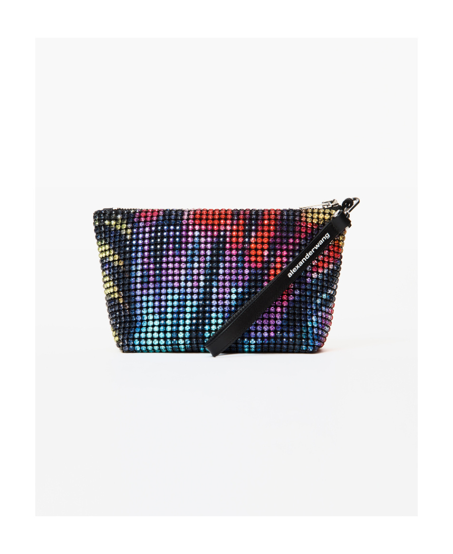 Alexander Wang Heiress Crystal-embellished Clutch In Black
