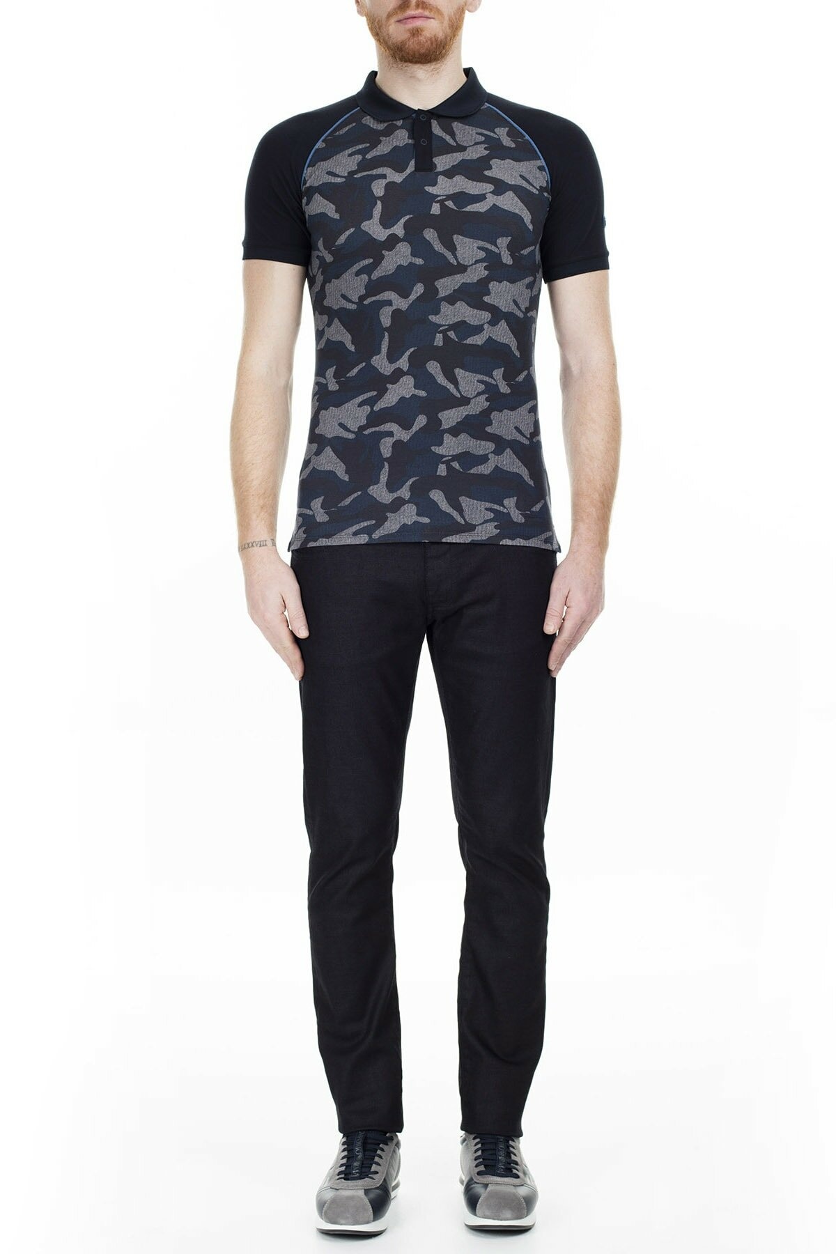 Armani Jeans Printed T-shirt In Black