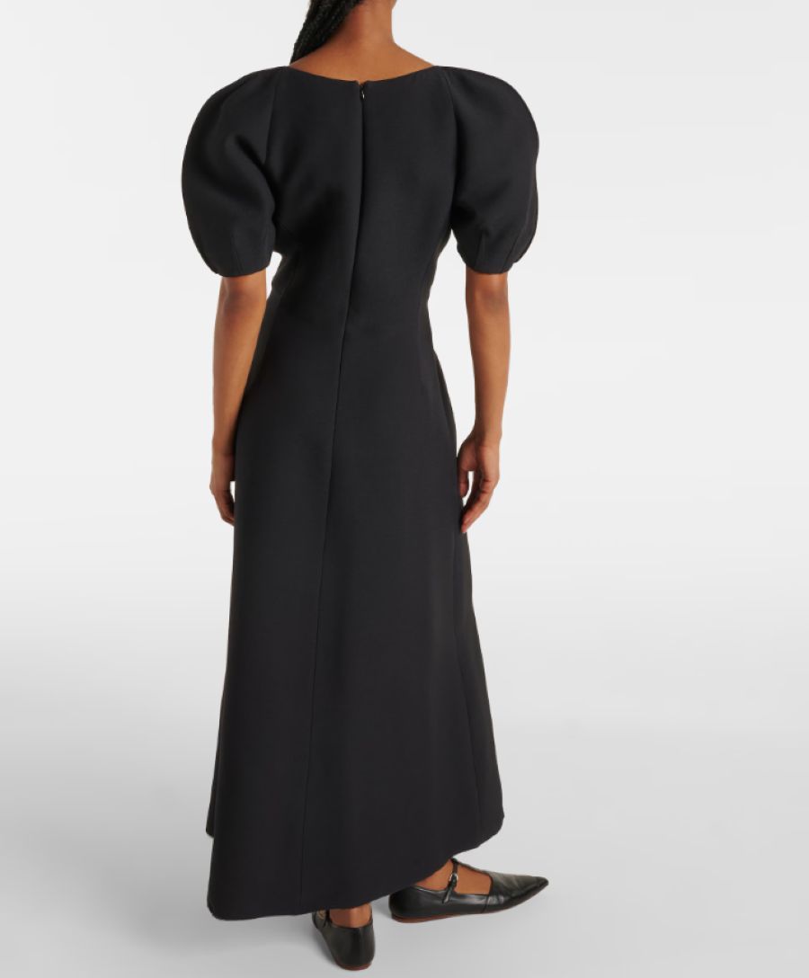 Shop Gabriela Hearst Short Sleeve Dress In Black
