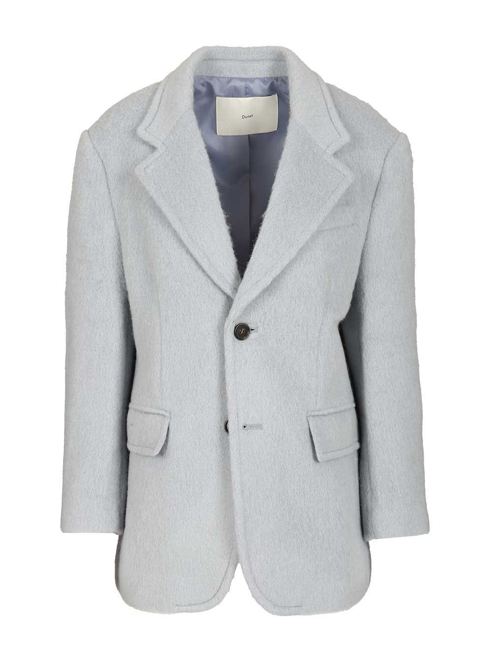 Dunst Unisex Alpaca Blazer Coat In Blue