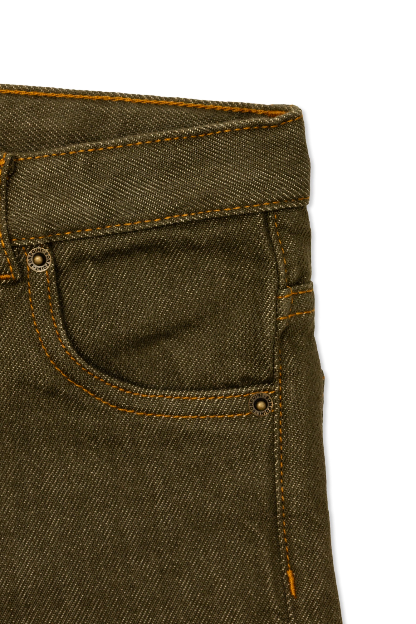 Bonpoint Jeans With Belt Loops In Green