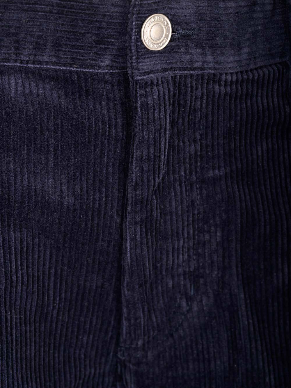 Isabel Marant Jorje-gb Straight Leg Corduroy Pants In Black