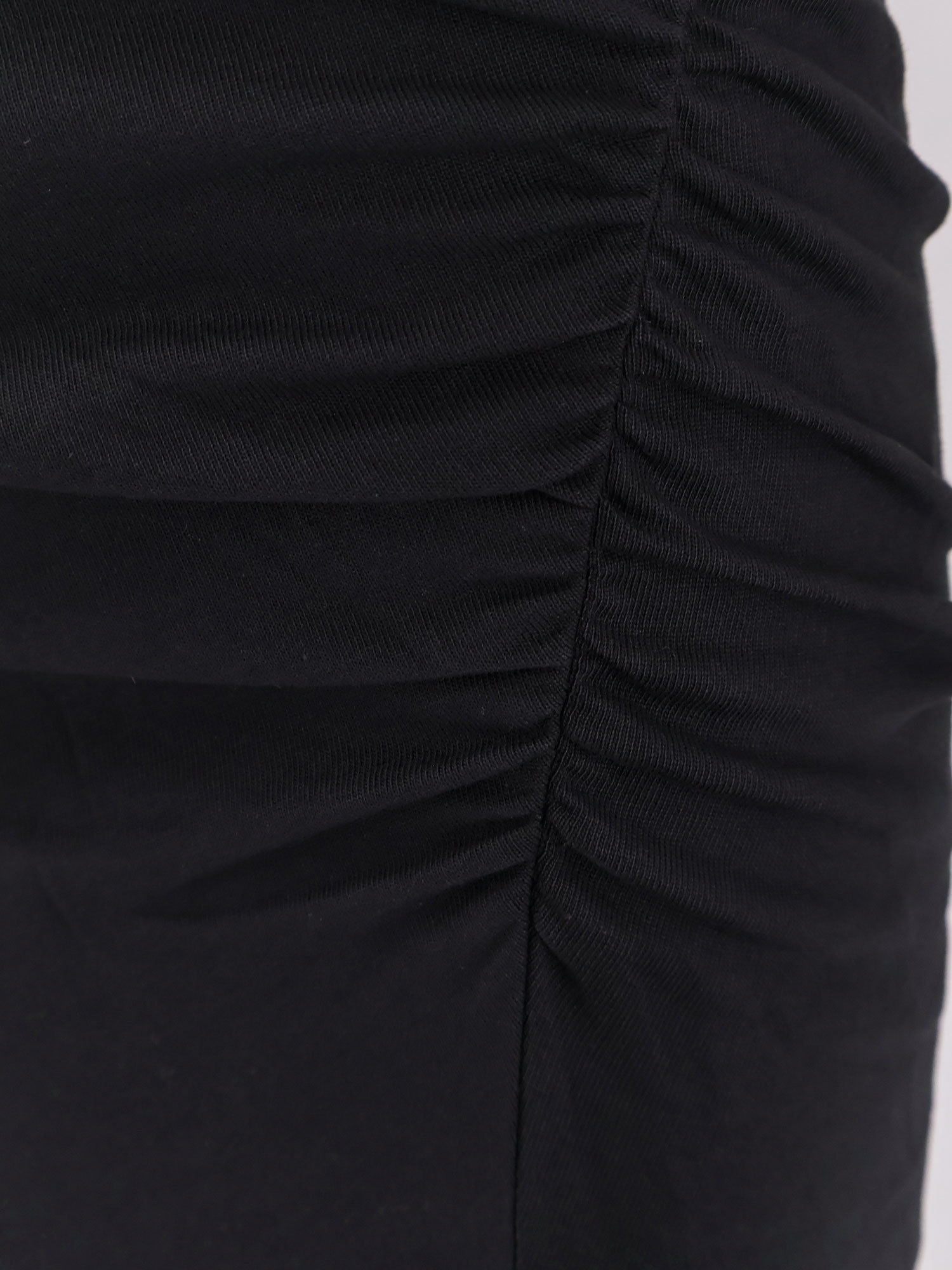 Pinko Long T-shirt Dress With Padded Shoulders In Black