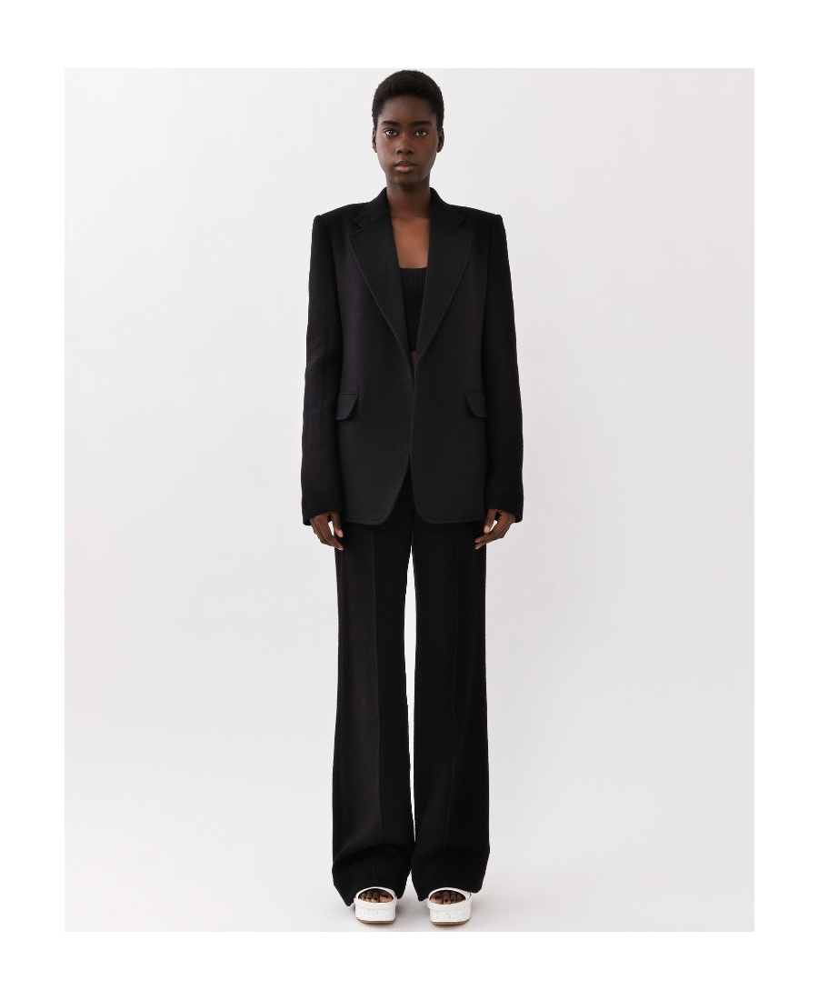 Chloé Single-breasted Open-front Blazer In Black