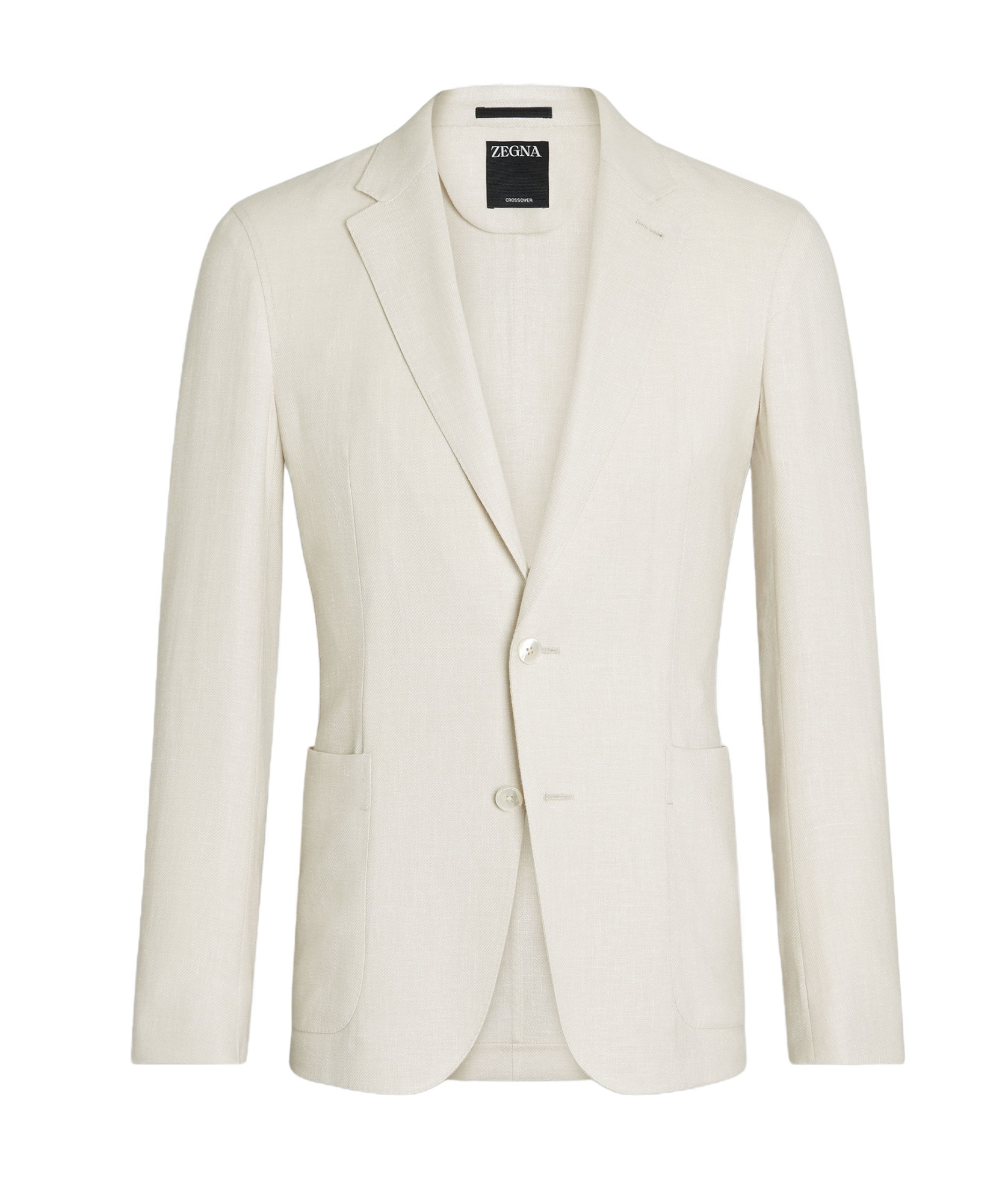 Zegna Veste Chemise En Oasi Lino Blanche In White
