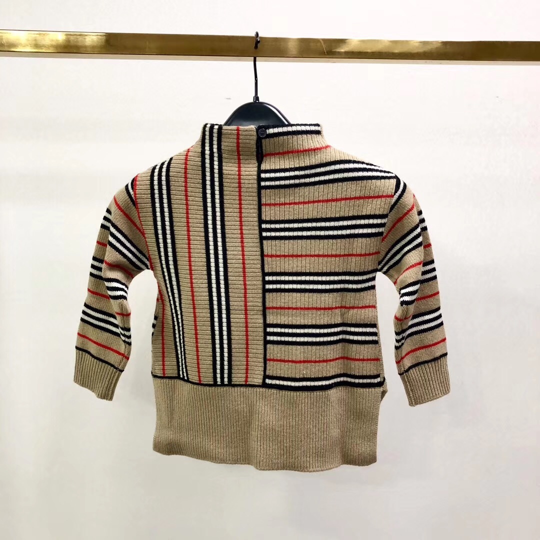 Burberry Contrast Icon Stripe Jumper In Nude