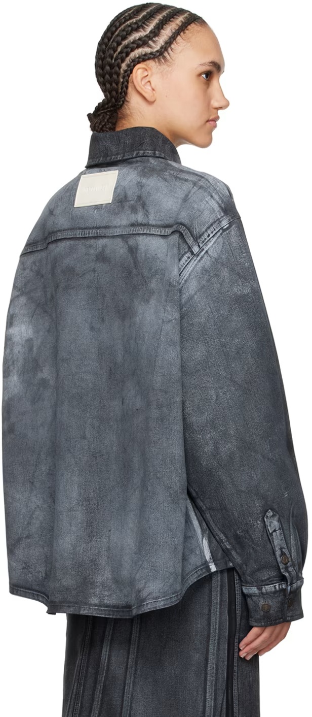 Ottolinger Printed Denim Jacket In Black